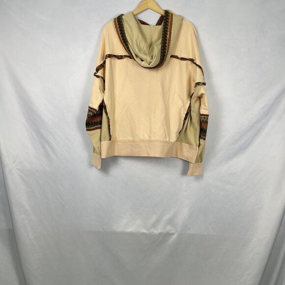 Easel Daisy Patch Mineral Washed Terry Hoodie Pullover Multicolor - Picture 2 of 4